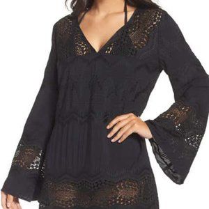 La Blanca Black Cover-Up Tunic Size M